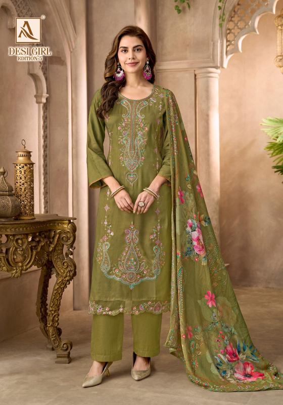 Alok suits desi girl vol-5 textiles wholesale dress material wholesale